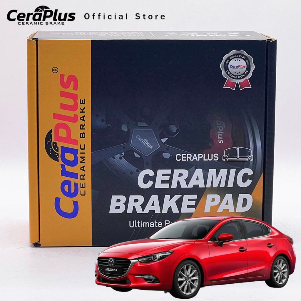 ผ้าเบรค CeraPlus MAZDA 3 Skyactive BM/BN 2014-2018 ผ้าเบรคเซรามิค