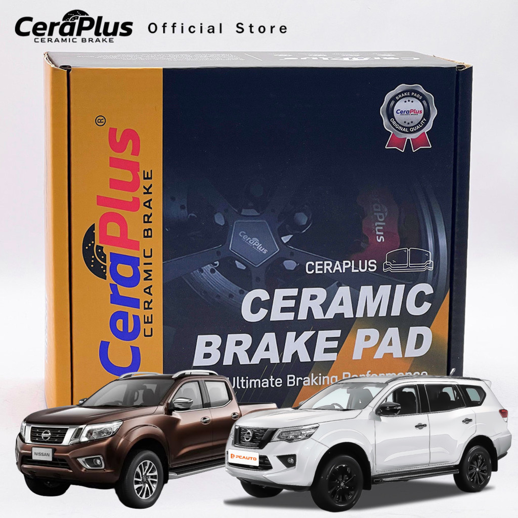 ผ้าเบรค CeraPlus Nissan Navara NP300 D23 2014-on Terra 2018-on ผ้าเบรคเซรามิค