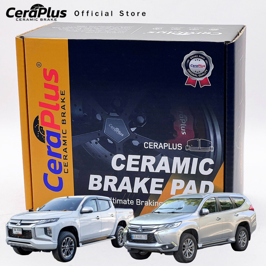 ผ้าเบรค CeraPlus Mitsubishi PAJERO SPORT 2015-ON Triton 2019-2022 ผ้าเบรคเซรามิค