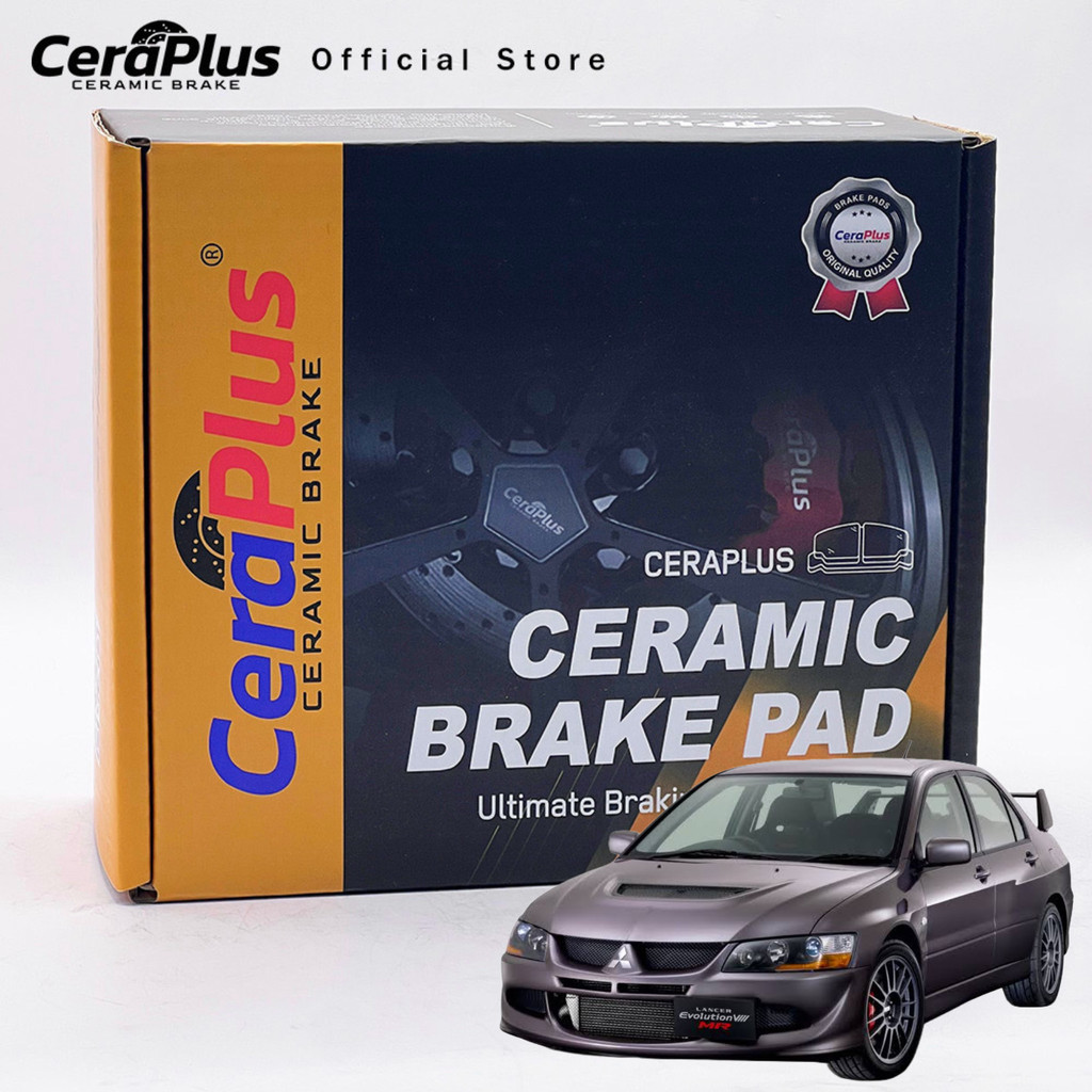 ผ้าเบรค CeraPlus Mitsubishi EVO 7 8 9 SUBARU Impreza WRX STI Tesla Model S/X ผ้าเบรคเซรามิค