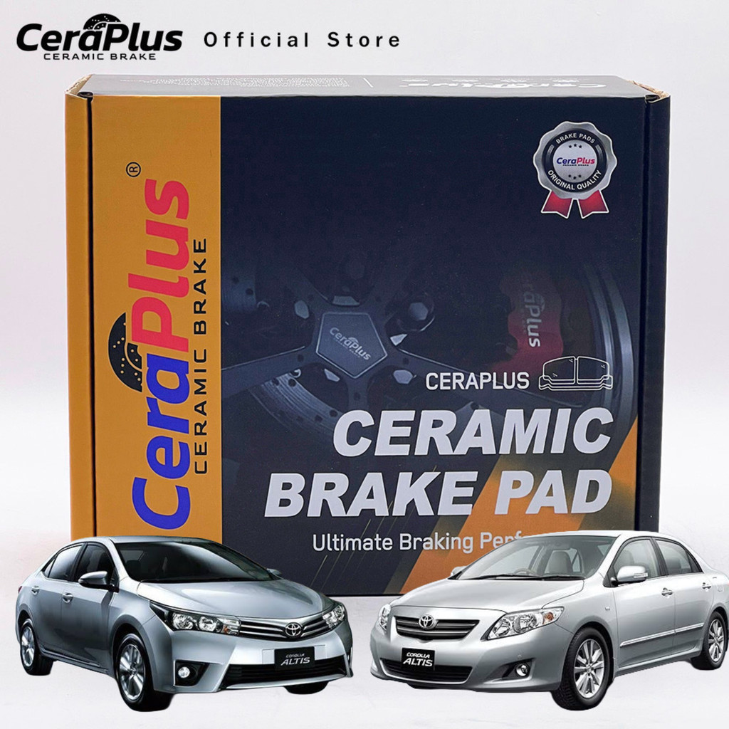 ผ้าเบรค CeraPlus Toyota Altis 2008-2018 ผ้าเบรคเซรามิค