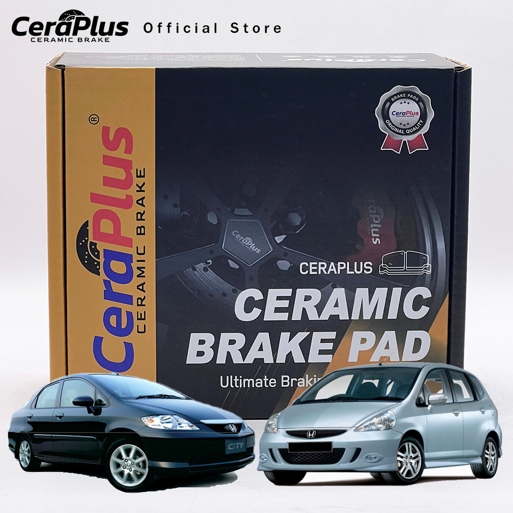 ผ้าเบรค CeraPlus Honda Jazz GD 2004-2008 CITY 2002-2007 Brio 2011-2020 ผ้าเบรคเซรามิค