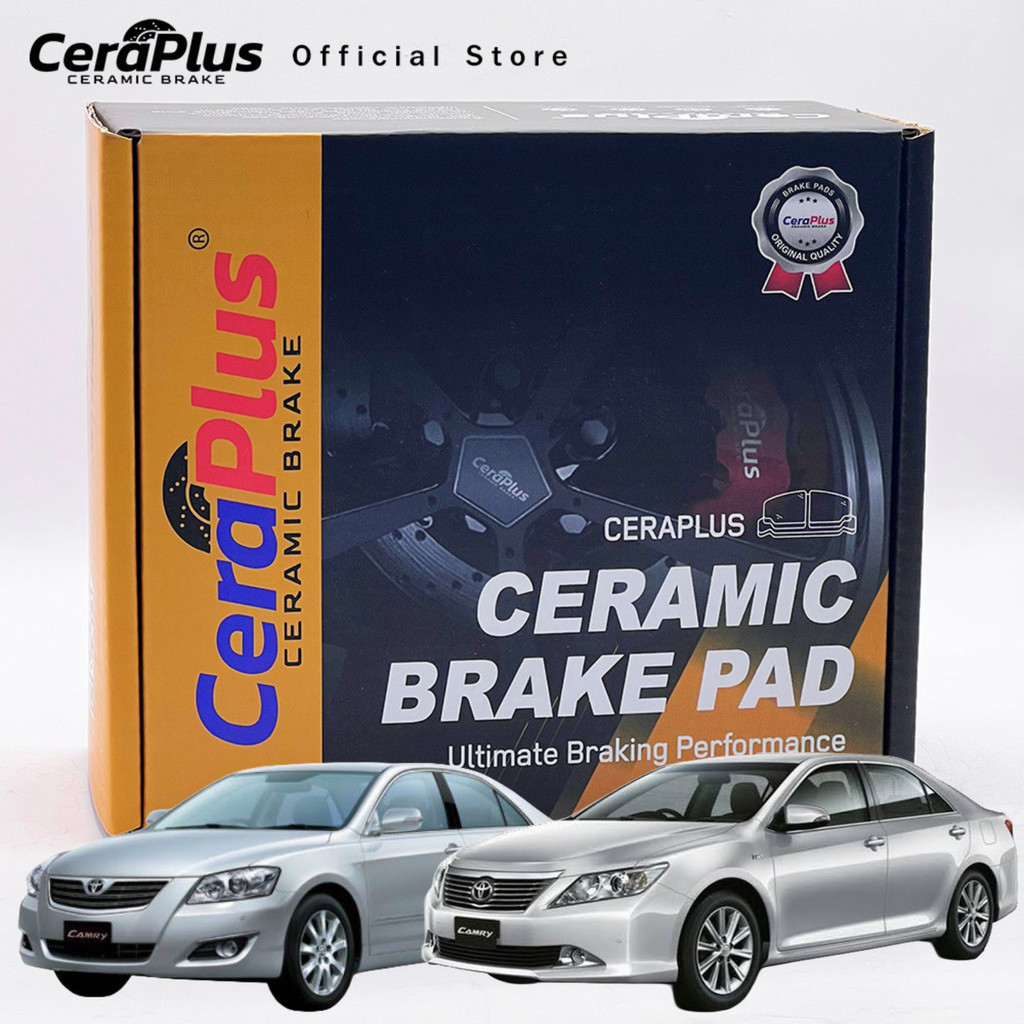 ผ้าเบรค CeraPlus Toyota Camry ACV40 2007-2012 ACV50 2012-2015  ผ้าเบรคเซรามิค