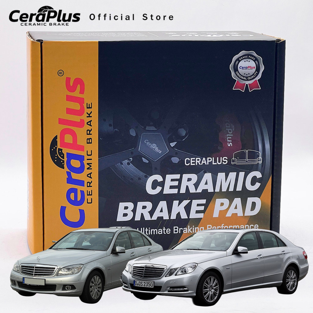 ผ้าเบรค CeraPlus Mercedes-Benz C-Class W204 W207 E-Class W212 ผ้าเบรคเซรามิค