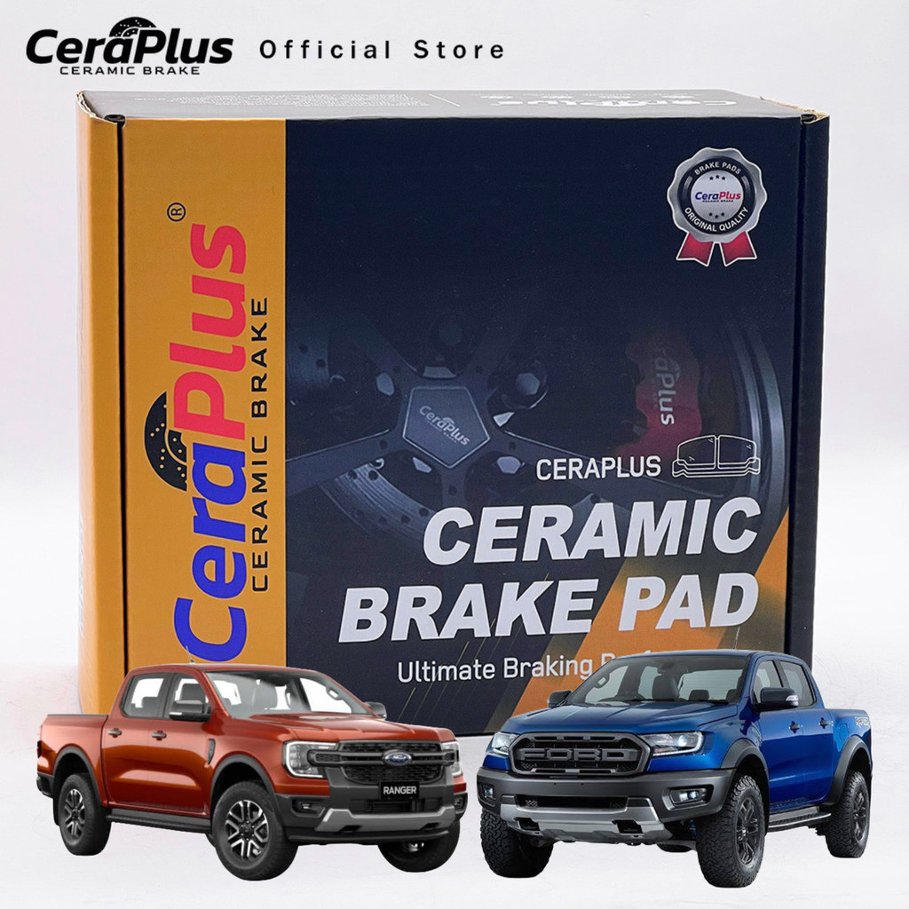 ผ้าเบรค CeraPlus Ford Ranger Nextgen 2.0 2022-ON Ford Ranger Rapter ผ้าเบรคเซรามิค