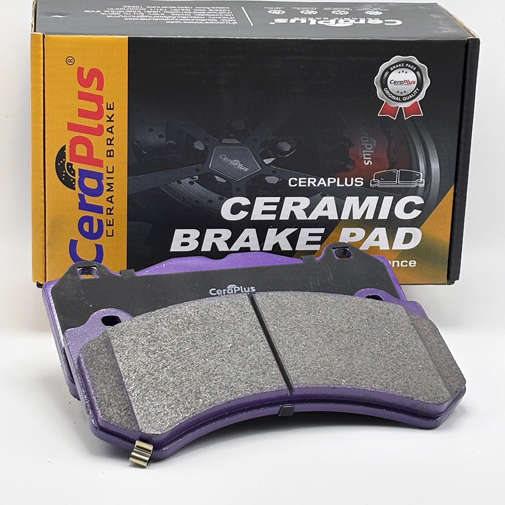 ผ้าเบรค CeraPlus CTS-V ผ้าใหญ่ 65 MM ผ้าเล็ก 57 MM 6 pot ผ้าเบรคเซรามิค